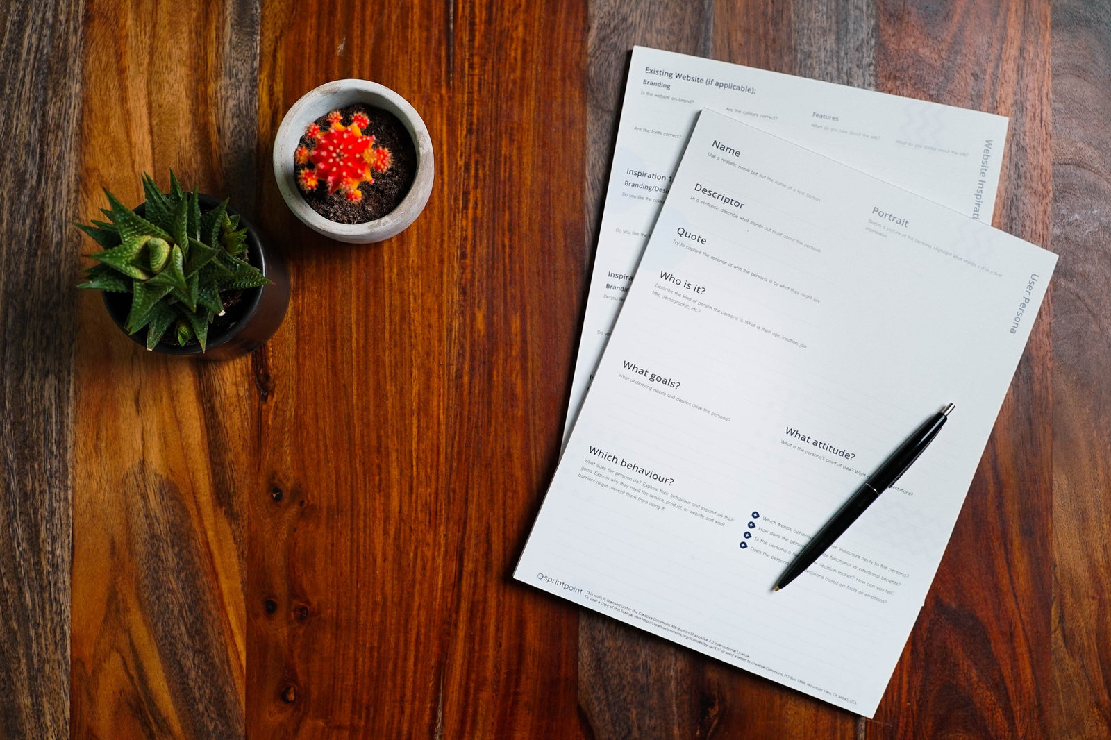 Person filling out a form
